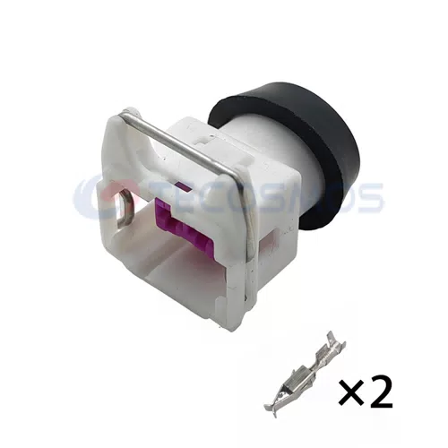 2-Pin Female 144473-8 Waterproof Wire Harness Horn Connector Plug Car Use ABS & Nylon Housing Material Copper... - image 4